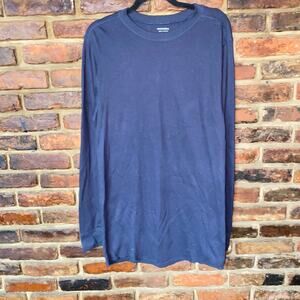 Sonoma Navy Blue Long Sleeve Crew Neck Tunic Top Women's Size Medium